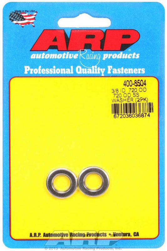 ARP S/S Flat Washers - 3/8 ID x .715 OD (2pk) 400-8504