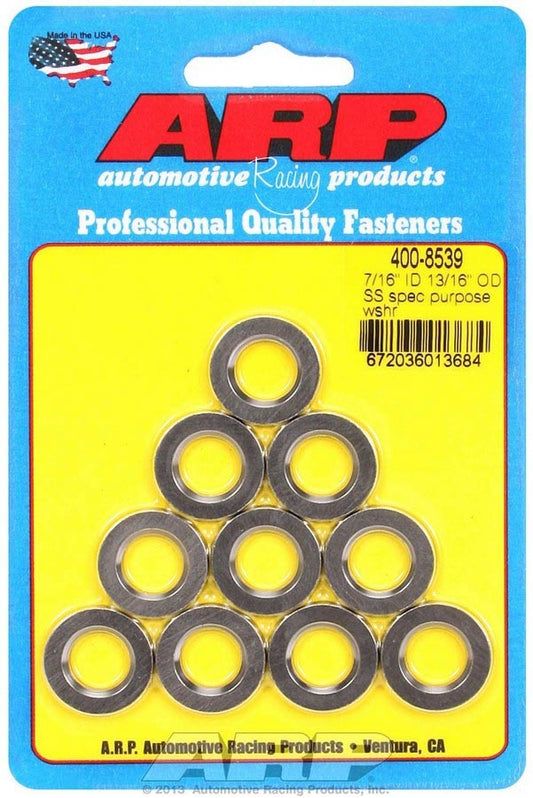 ARP S/S Flat Washers - 7/16 ID x 13/16 OD (10) 400-8539