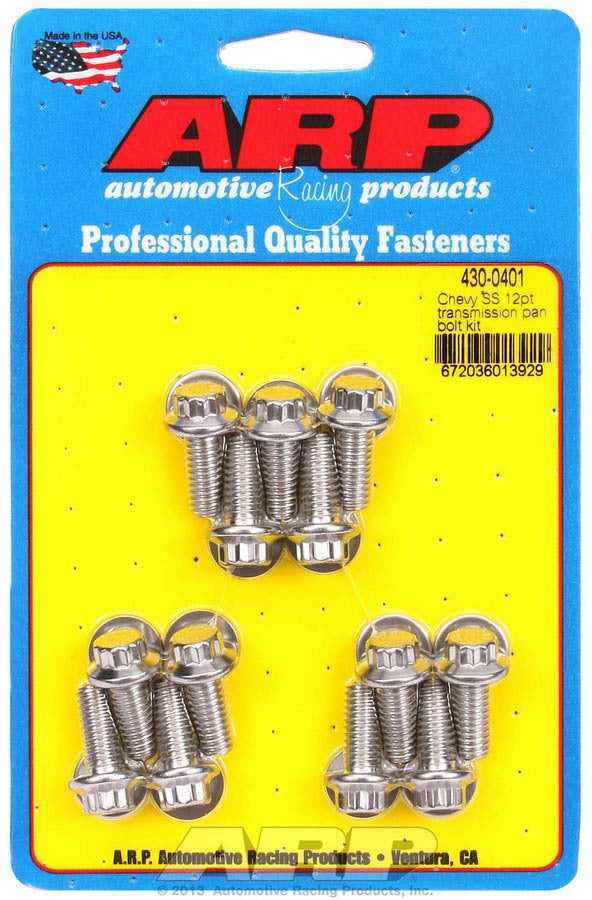 ARP S/S Transmission Pan Bolt Kit 12pt 430-0401