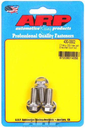 ARP S/S Chevy Alternator Bracket Bolt Kit 6pt 430-3302