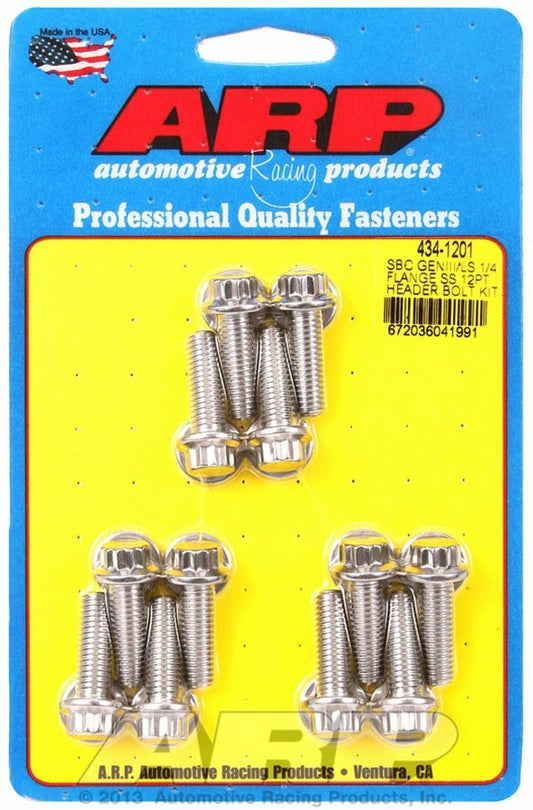 ARP S/S Header Bolt Kit - 12pt GM LS 434-1201