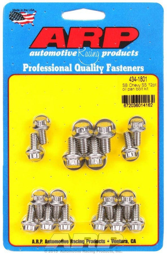 ARP SBC S/S Oil Pan Bolt Kit 12pt 434-1801