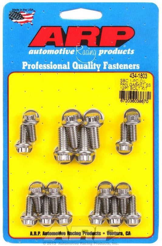 ARP SBC S/S Oil Pan Bolt Kit 12pt 434-1803