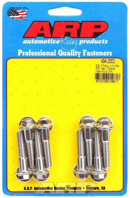 ARP SBC S/S Intake Bolt Kit 6pt 434-2002