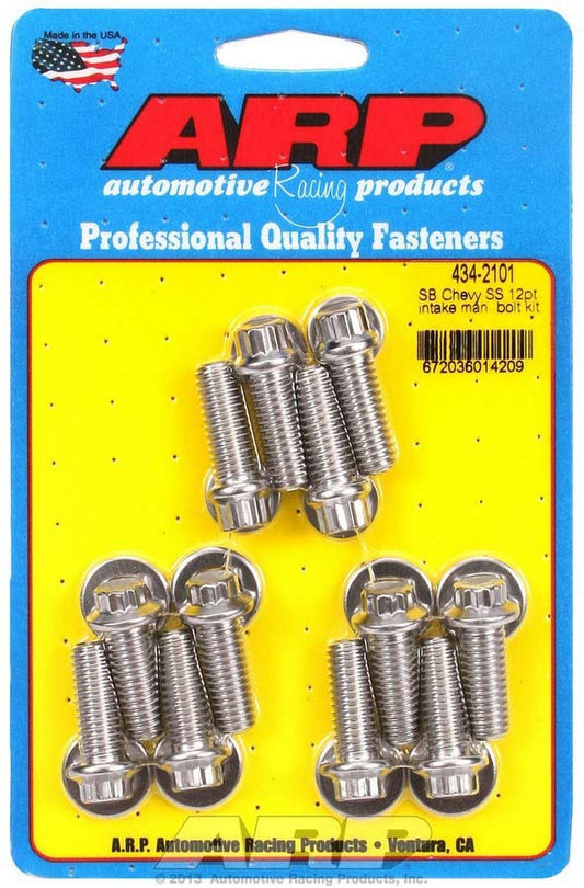 ARP SBC S/S Intake Bolt Kit 12pt 434-2101