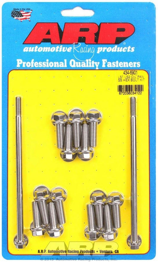 ARP S/S Oil Pan Bolt Kit 6pt LS1/LS2 434-6901