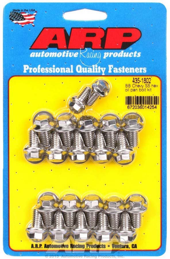 ARP BBC S/S Oil Pan Bolt Kit 6pt 435-1802