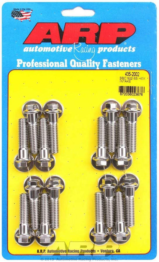 ARP BBC S/S Intake Bolt Kit - 6pt 502 435-2002
