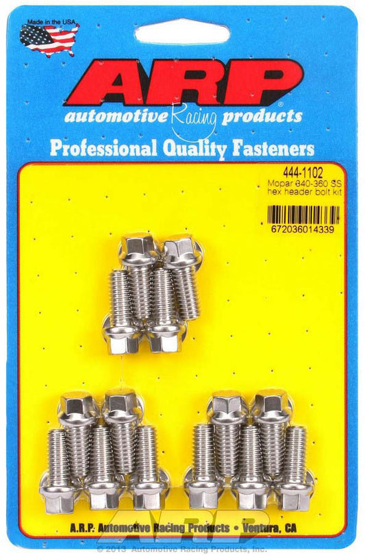 ARP S/S Header Bolt Kit - 5/16 x .750 UHL (14) 444-1102