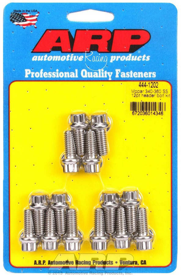 ARP S/S Header Bolt Kit - 5/16 x .750 UHL (14) 444-1202