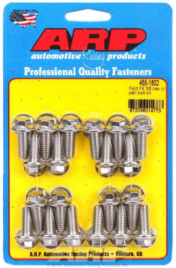 ARP BBF S/S Oil Pan Bolt Kit 6pt 455-1802