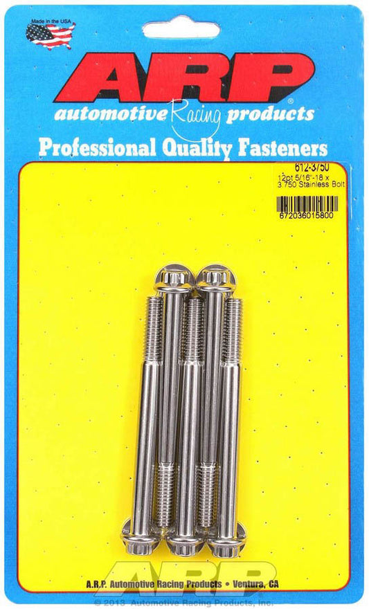 ARP S/S Bolt Kit - 12pt (5) 5/16-18 x 3.750 612-3750