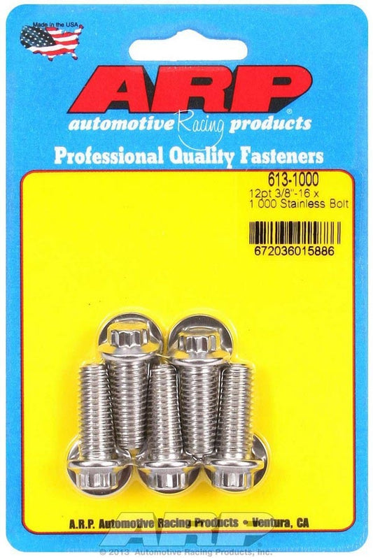 ARP S/S Bolt Kit - 12pt (5) 3/8-16 x 1.000 613-1000