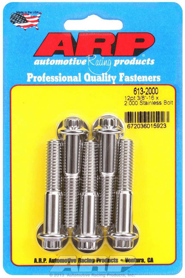 ARP S/S Bolt Kit - 12pt (5) 3/8-16 x 2.000 613-2000