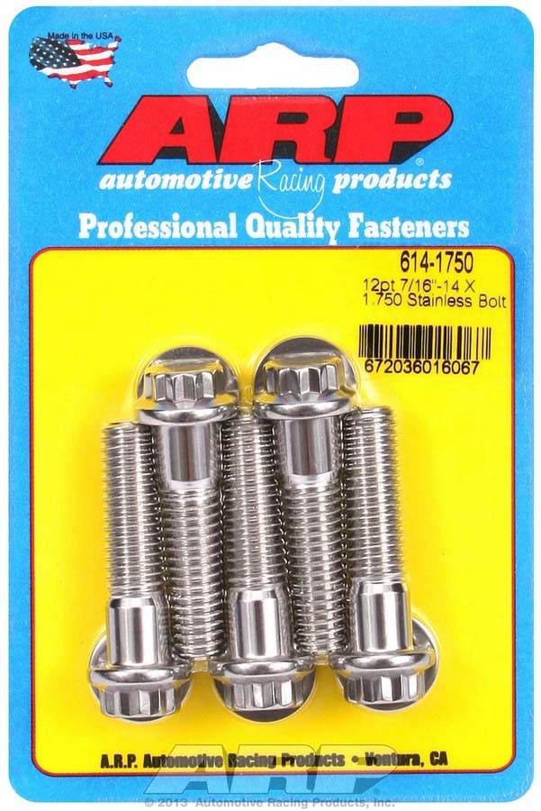 ARP S/S Bolt Kit - 12pt (5) 7/16-14 x 1.750 614-1750