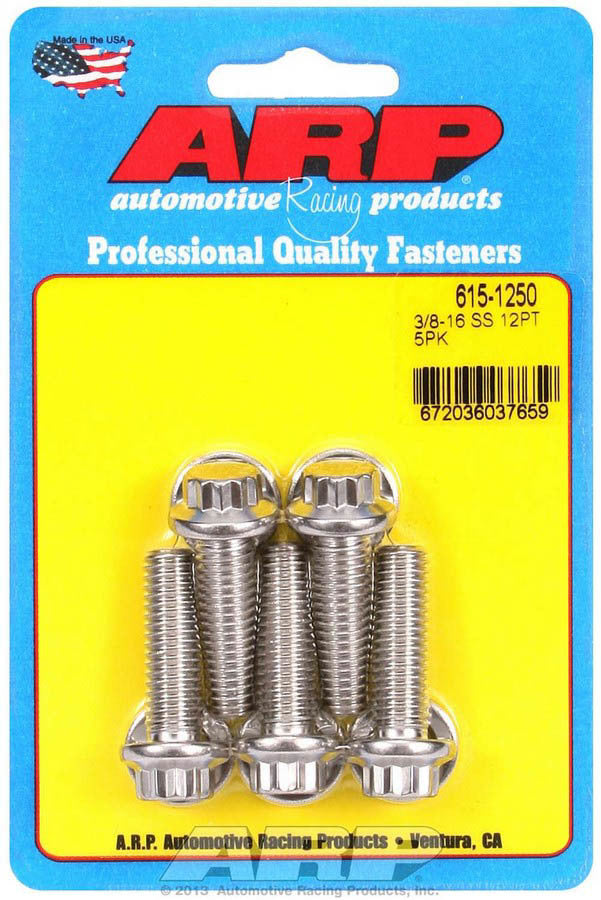 ARP S/S Bolt Kit - 12pt (5) 3/8-16 x 1.250 615-1250