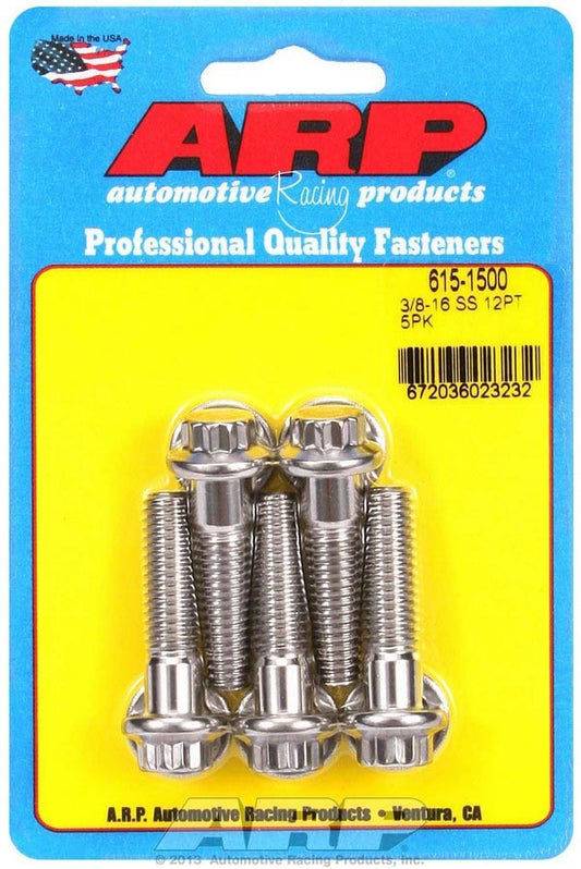 ARP S/S Bolt Kit - 12pt (5) 3/8-16 x 1.500 615-1500