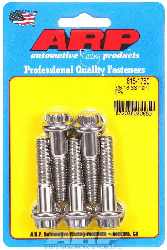 ARP S/S Bolt Kit - 12pt (5) 3/8-16 x 1.750 615-1750