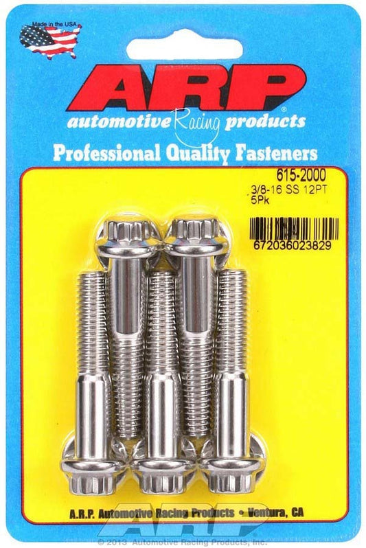 ARP S/S Bolt Kit - 12pt (5) 3/8-16 x 2.000 615-2000
