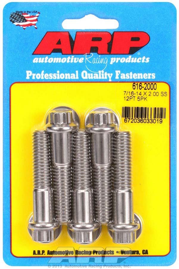 ARP S/S Bolt Kit - 12pt 5pk 7/16-14 x 2.000 616-2000