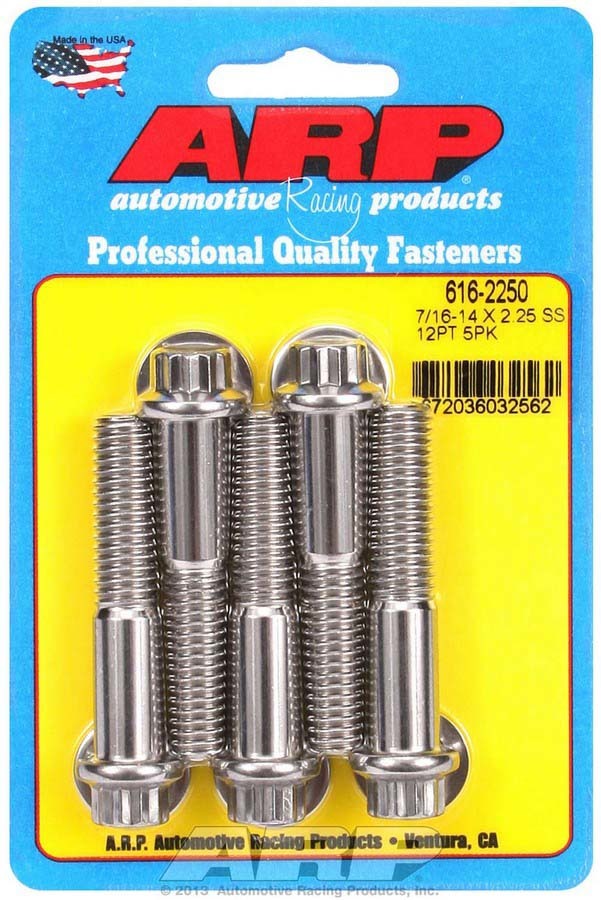 ARP S/S Bolt Kit - 12pt (5) 7/16-14 x 2.250 616-2250