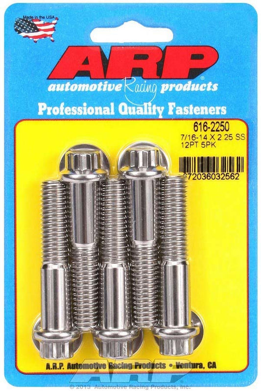 ARP S/S Bolt Kit - 12pt (5) 7/16-14 x 2.250 616-2250