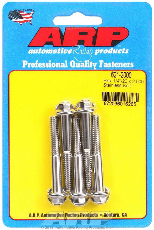 ARP S/S Bolt Kit - 6pt (5) 1/4-20 x 2.000 621-2000
