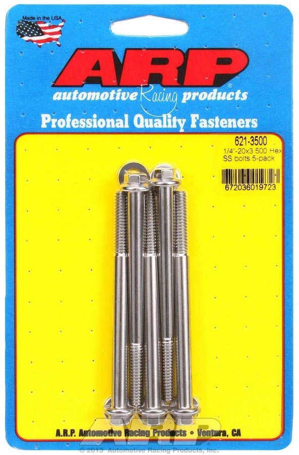 ARP S/S Bolt Kit - 6pt (5) 1/4-20 x 3.500 621-3500
