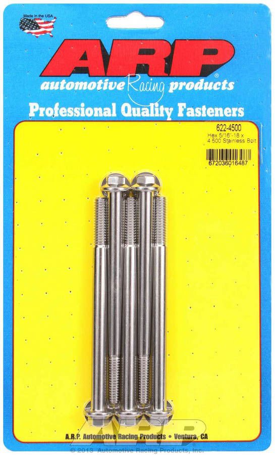 ARP S/S Bolt Kit - 6pt (5) 5/16-18 x 4.500 622-4500