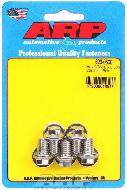 ARP S/S Bolt Kit - 6pt (5) 3/8-16 x .500 623-0500