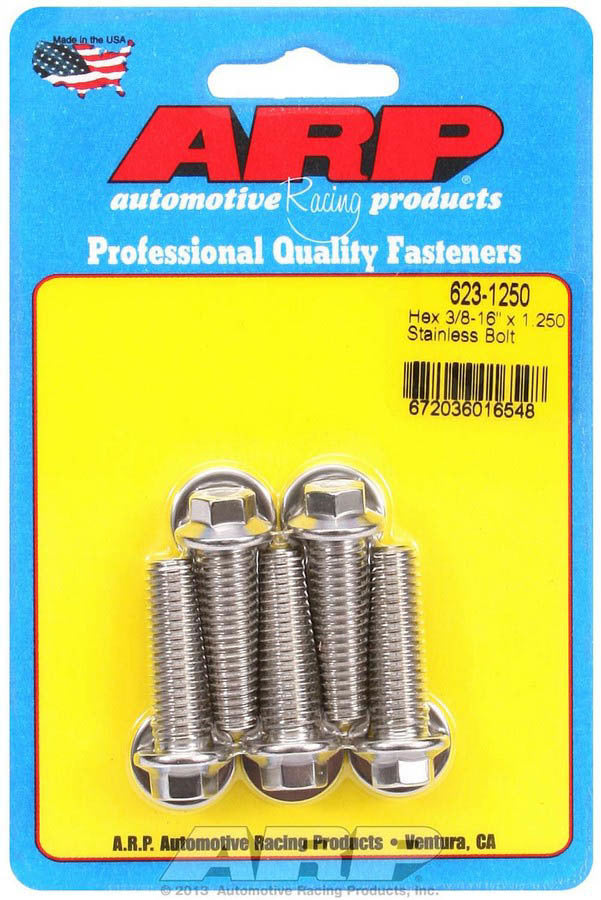 ARP S/S Bolt Kit - 6pt (5) 3/8-16 x 1.250 623-1250