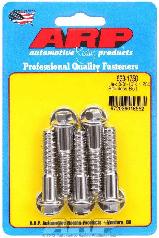 ARP S/S Bolt Kit - 6pt (5) 3/8-16 x 1.750 623-1750