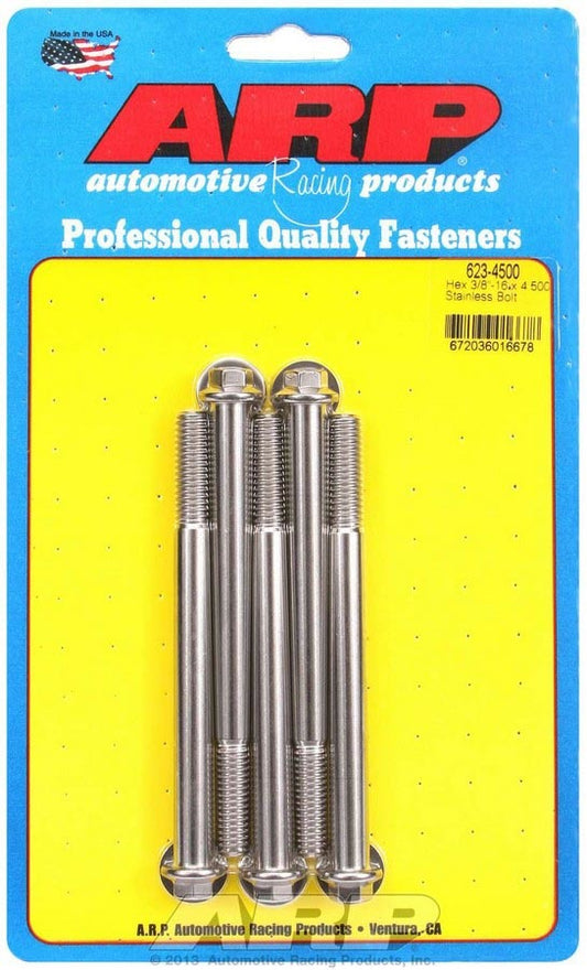 ARP S/S Bolt Kit - 6pt (5) 3/8-16 x 4.500 623-4500
