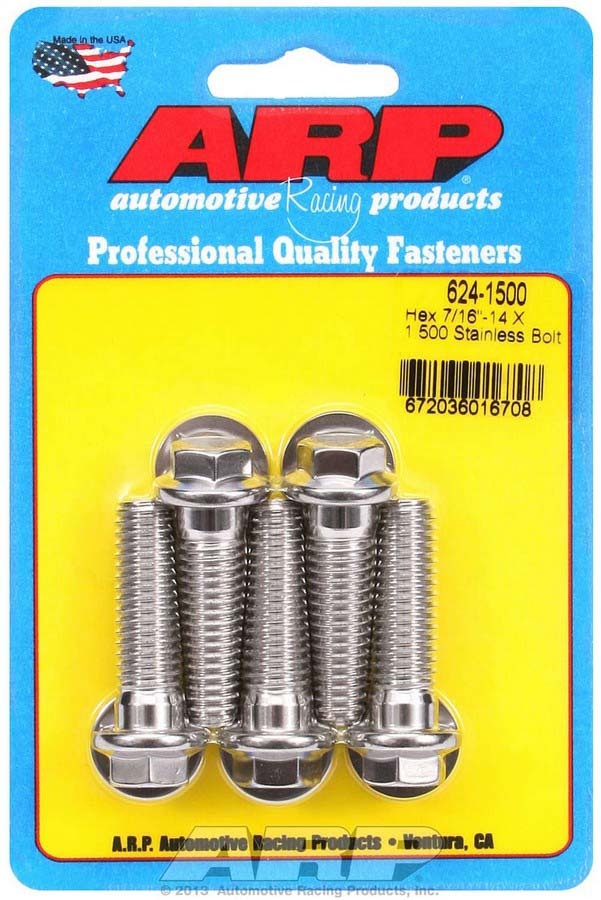 ARP S/S Bolt Kit - 6pt (5) 7/16-14 x 1.500 624-1500