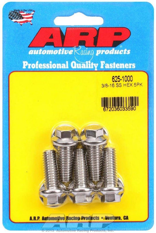 ARP S/S Bolt Kit - 6pt (5) 3/8-16 x 1.000 625-1000