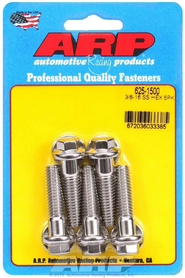 ARP S/S Bolt Kit - 6pt (5) 3/8-16 x 1.500 625-1500