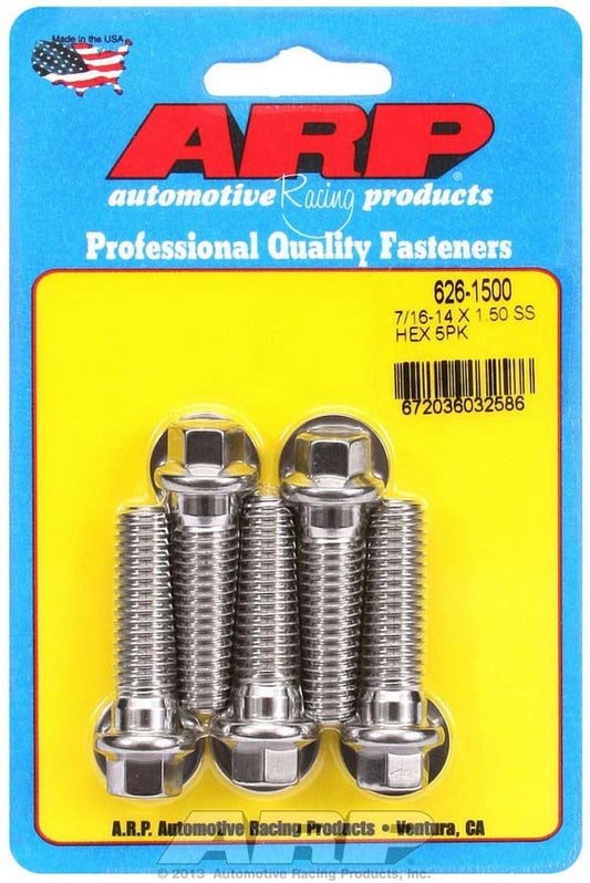 ARP S/S Bolt Kit - 6pt (5) 7/16-14 x 1.500 626-1500