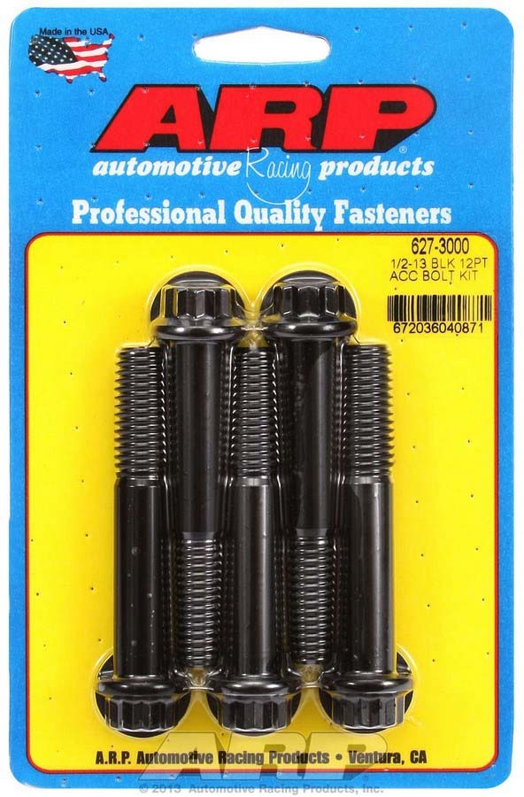 ARP 1/2-13 x 3.000 12pt - Bolts 5pk Black Oxide 627-3000