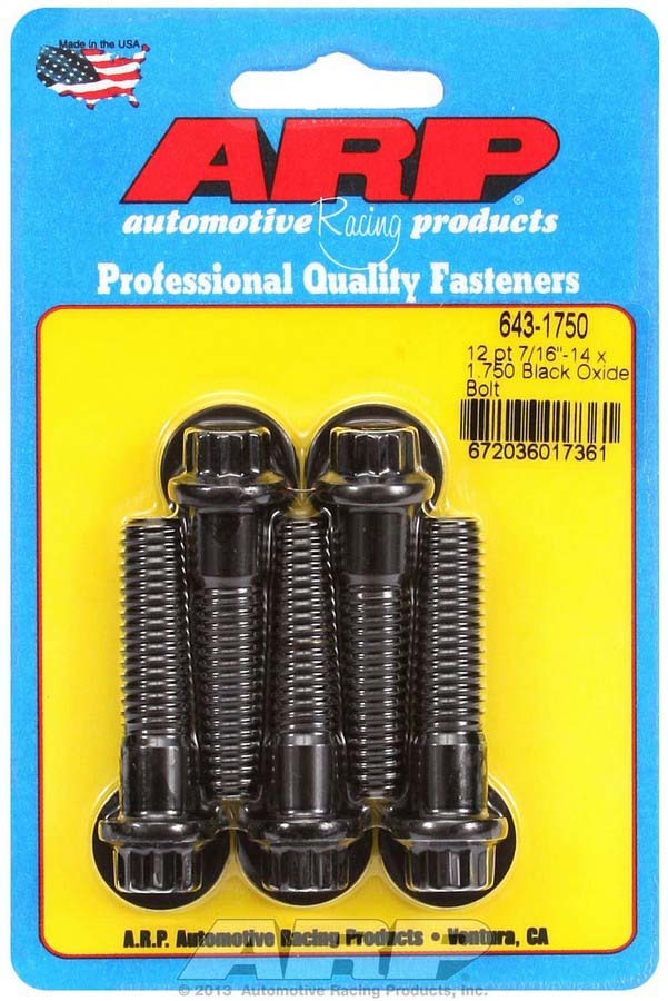 ARP Bolt Kit - 12pt (5) 7/16-14 x 1.750 643-1750