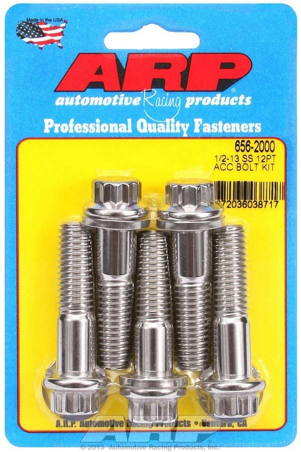 ARP S/S Bolt Kit - 12pt (5) 1/2-13 x 2.000 656-2000