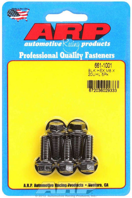 ARP 8mm x 1.25 x 20mm 6pt Bolt Kit 5pk 661-1001
