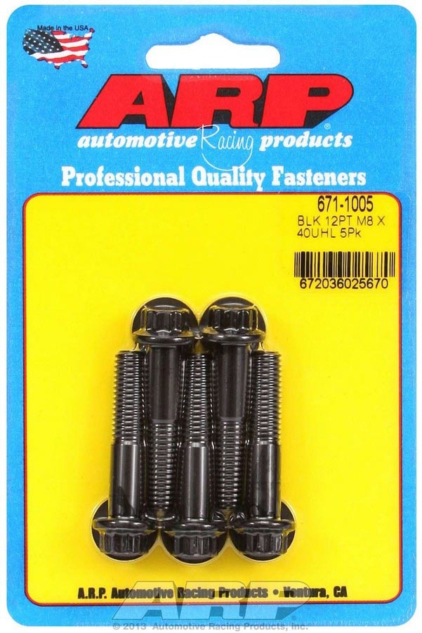 ARP Bolt Kit - 12pt (5) 8mm x 1.25 x 40mm 671-1005