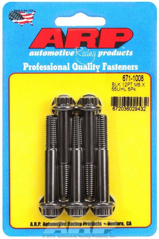 ARP Bolt Kit - 12pt (5) 8mm x 1.25 x 55mm 671-1008