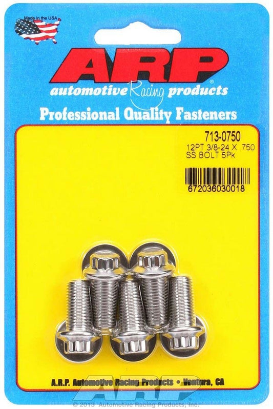ARP S/S Bolt Kit - 12pt (5) 3/8-24 x .750 713-0750