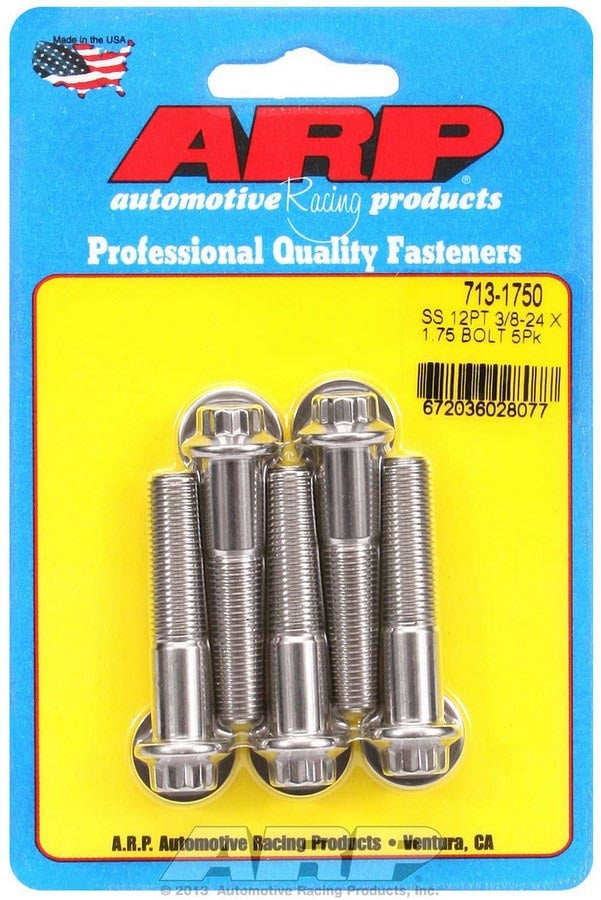 ARP S/S Bolt Kit - 12pt (5) 3/8-24 x 1.750 713-1750