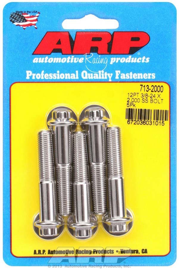 ARP S/S Bolt Kit - 12pt (5) 3/8-24 x 2.000 713-2000