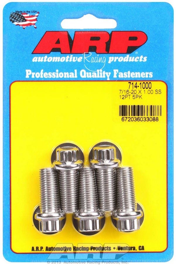 ARP S/S Bolt Kit - 12pt (5) 7/16-20 x 1.000 714-1000
