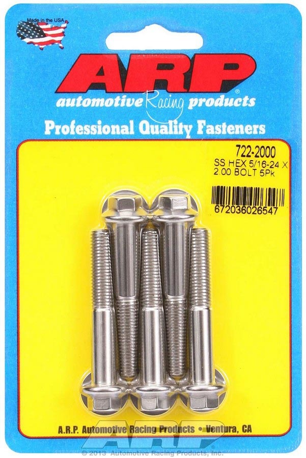 ARP Bolt Kit - SS 6pt 5pk 5/16-24 x 2.000 722-2000