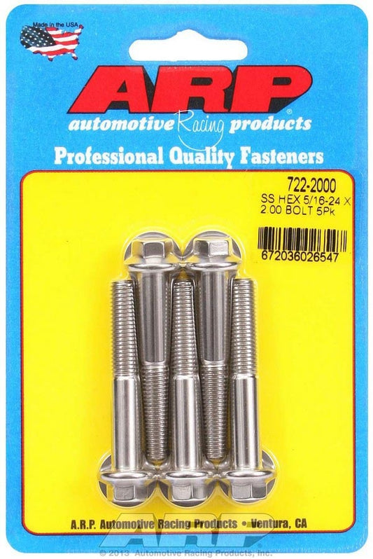 ARP Bolt Kit - SS 6pt 5pk 5/16-24 x 2.000 722-2000