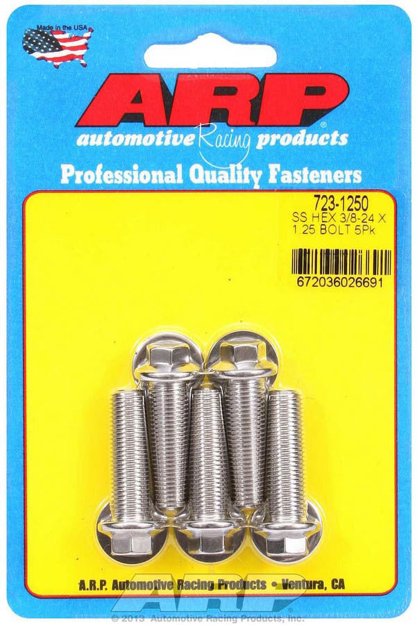 ARP S/S Bolt Kit - 6pt (5) 3/8-24 x 1.250 723-1250